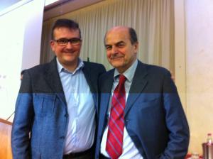 Enrico Ruggerone e Pier Luigi Bersani (Pd)